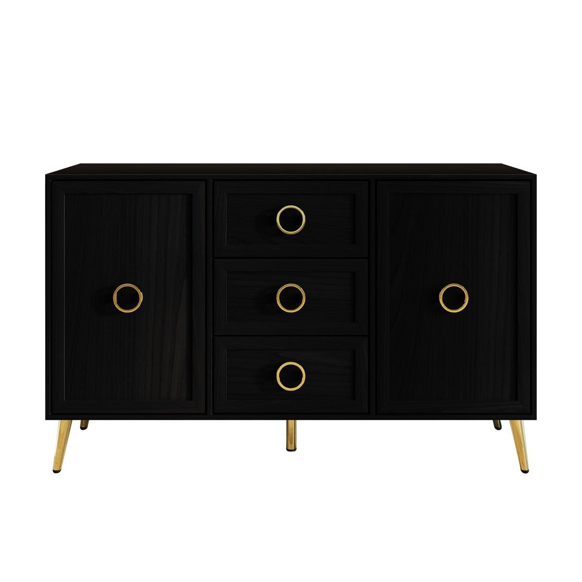 LuxeHavin Sideboard with Drawers & Gold Handles
