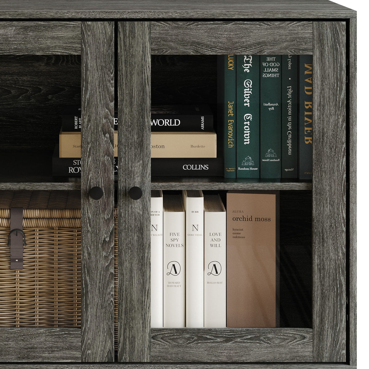 Urbanly Glass Door Sideboard Cabinet