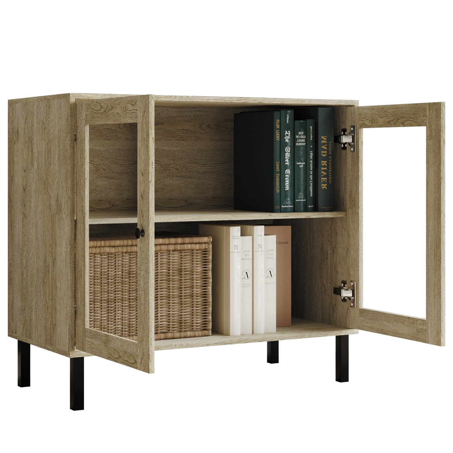 Urbanly Glass Door Sideboard Cabinet