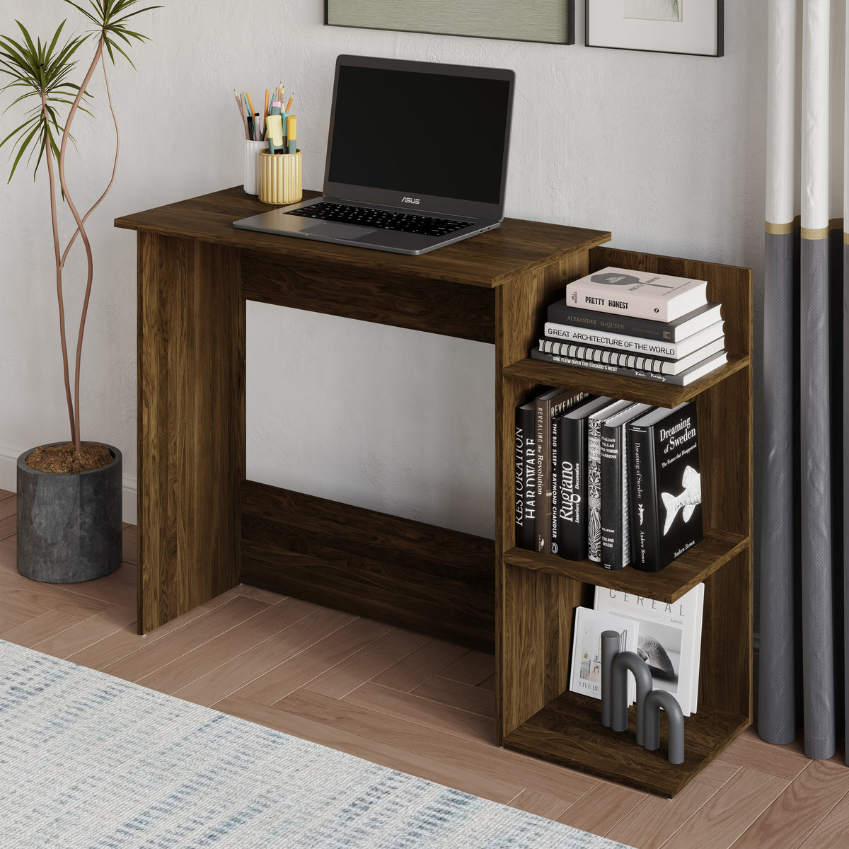 Elara 43-Inch 3-Tier Storage Desk
