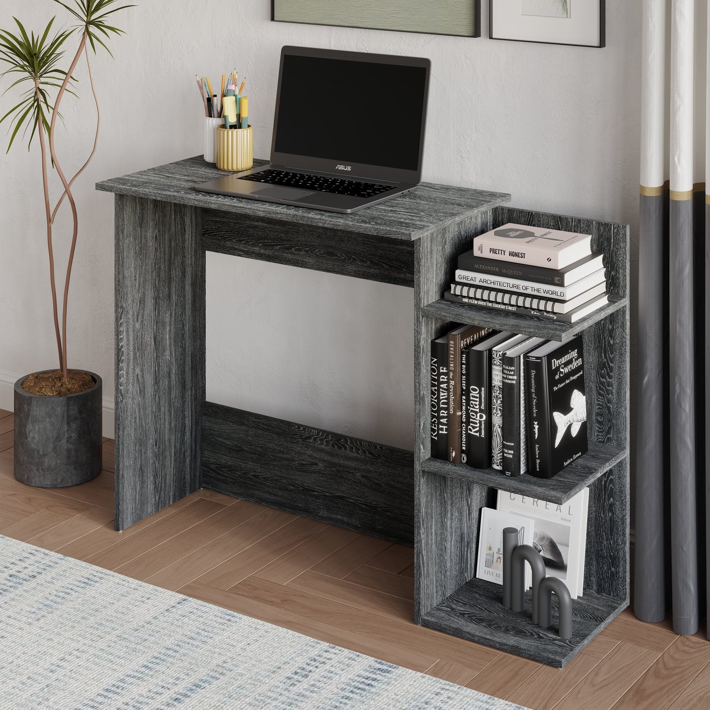 Elara 43-Inch 3-Tier Storage Desk
