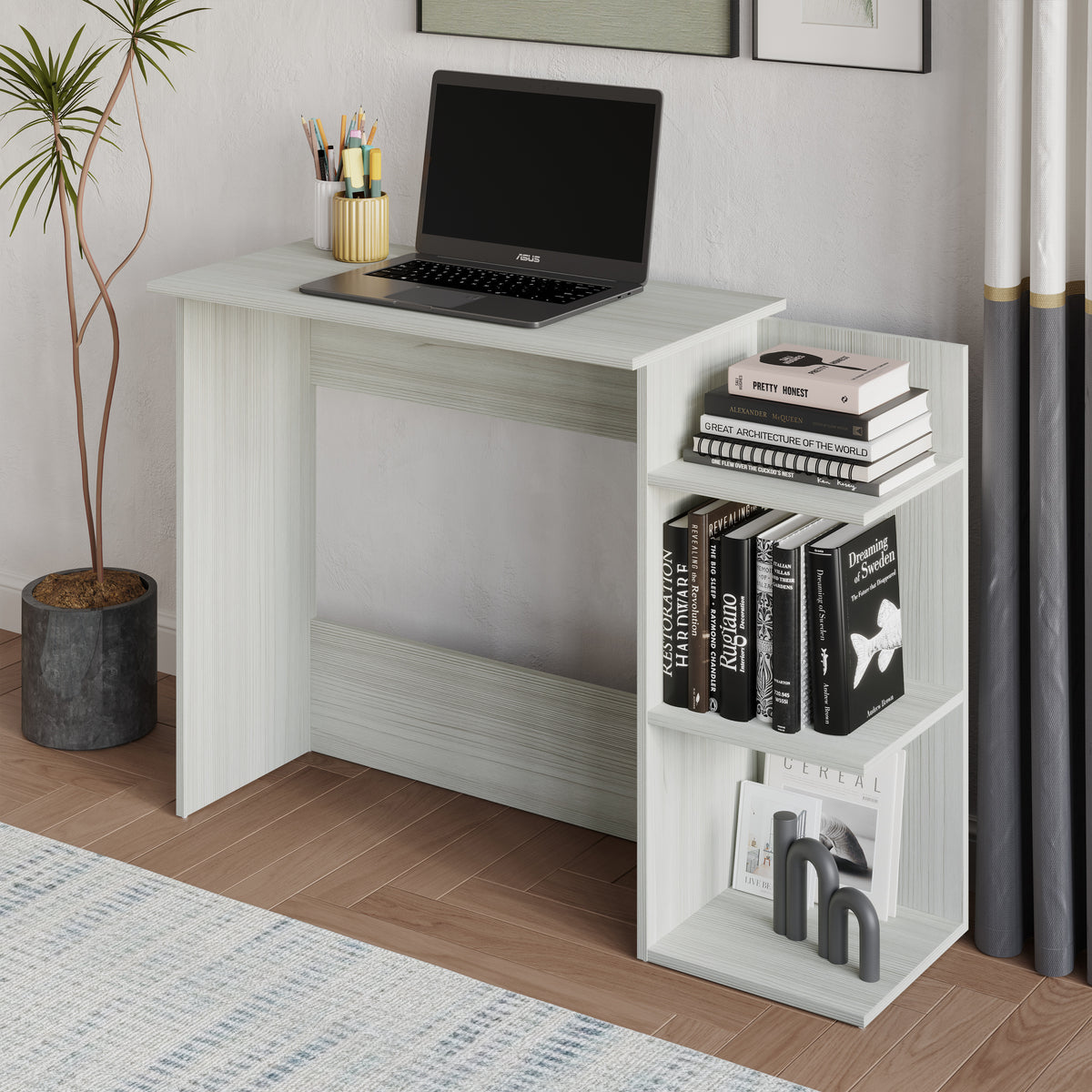 Elara 43-Inch 3-Tier Storage Desk