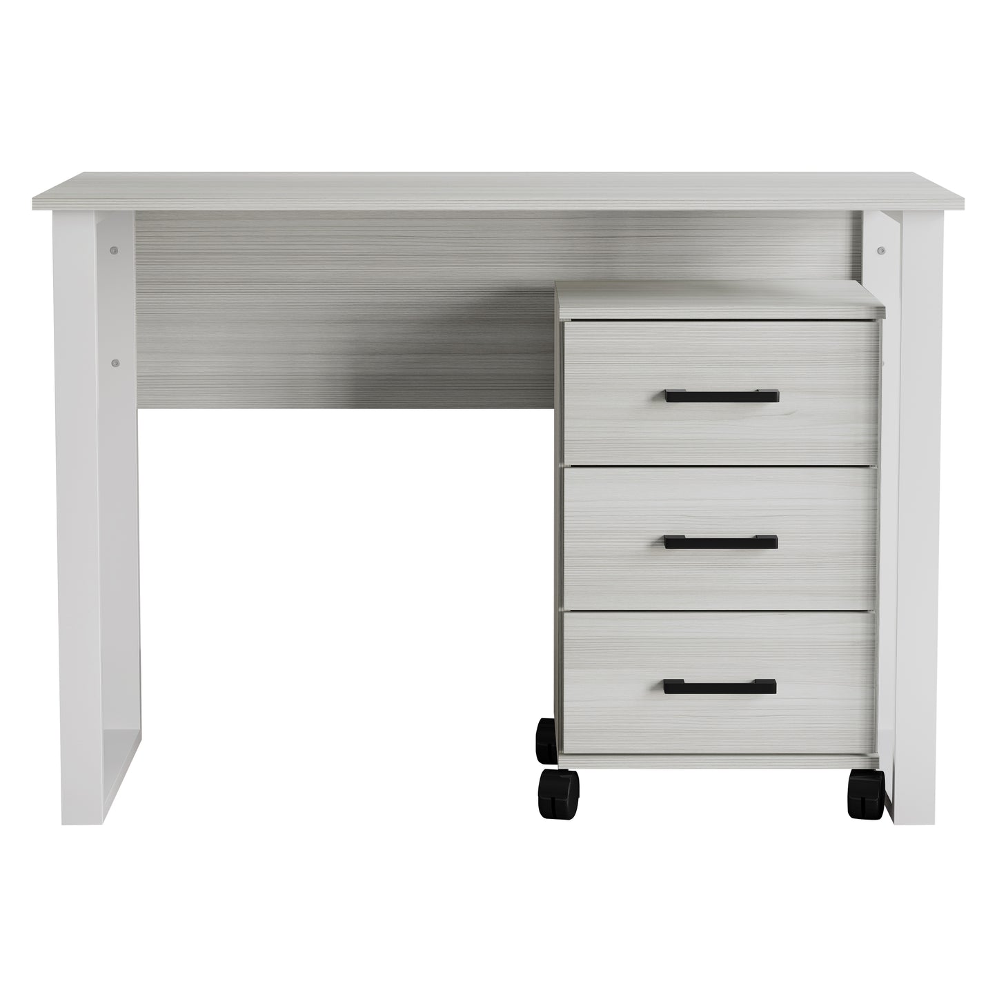 Siena 43-Inch 3-Drawer Mobile Pedestal Computer Desk