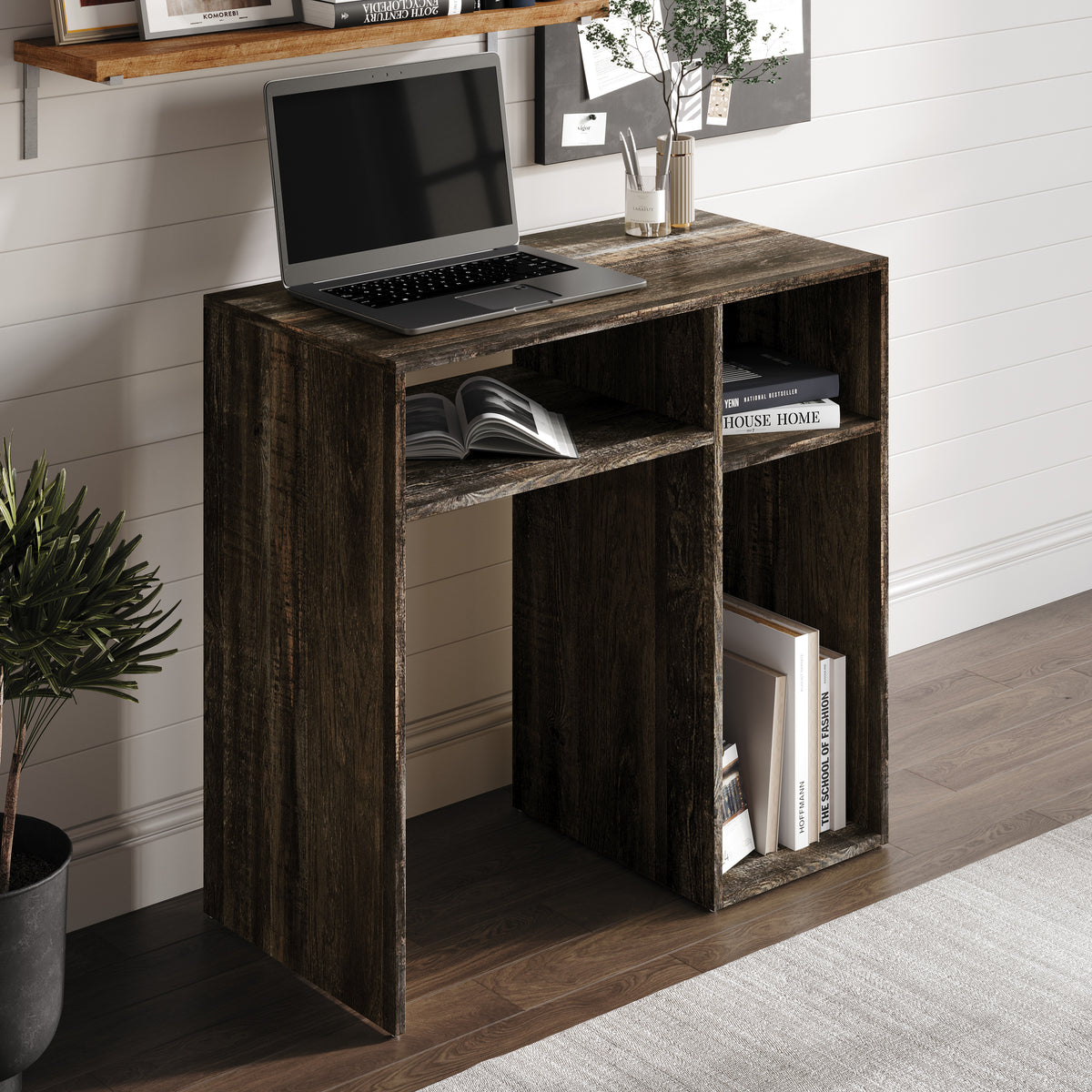 Maren 31-Inch 3-Shelf Storage Computer Desk