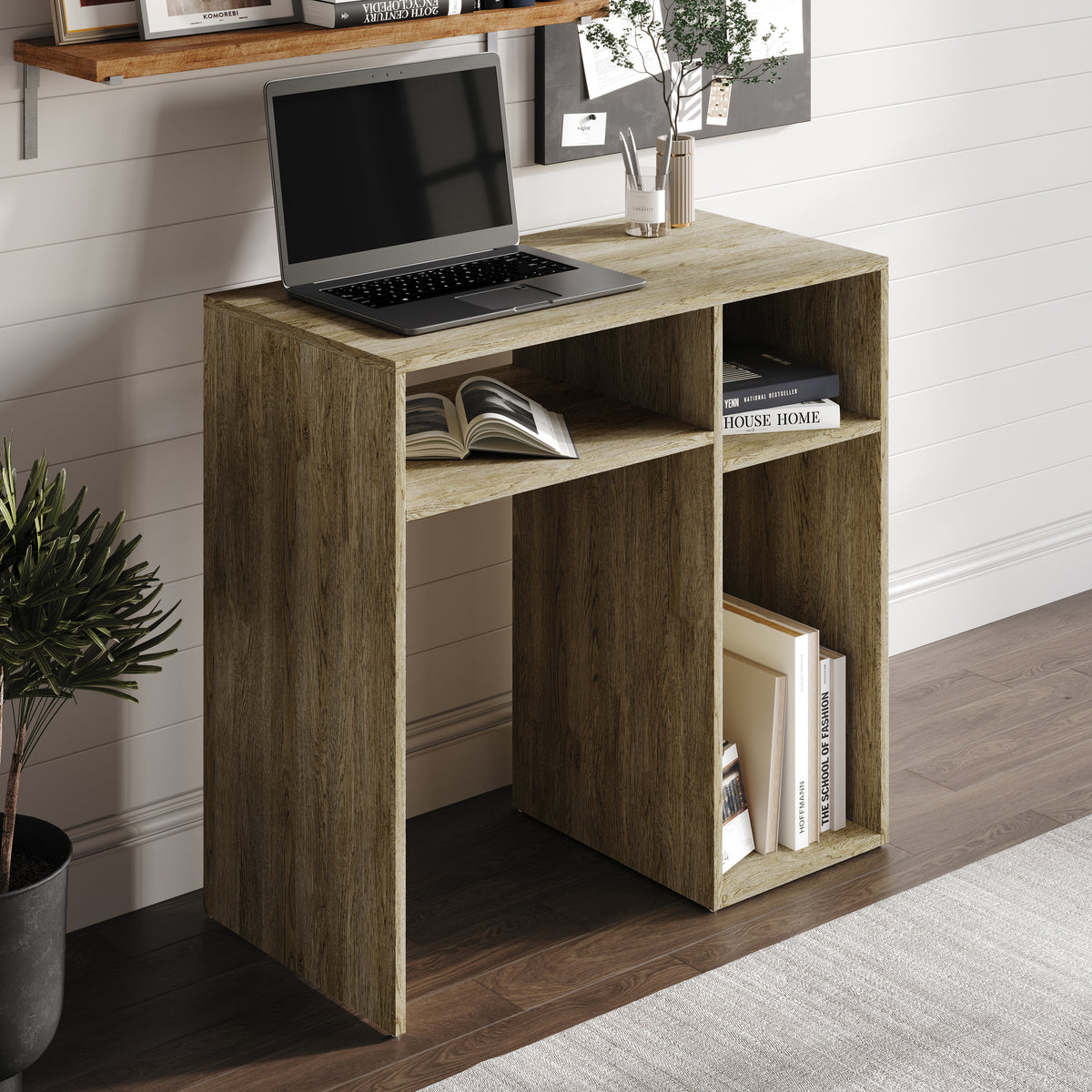 Maren 31-Inch 3-Shelf Storage Computer Desk
