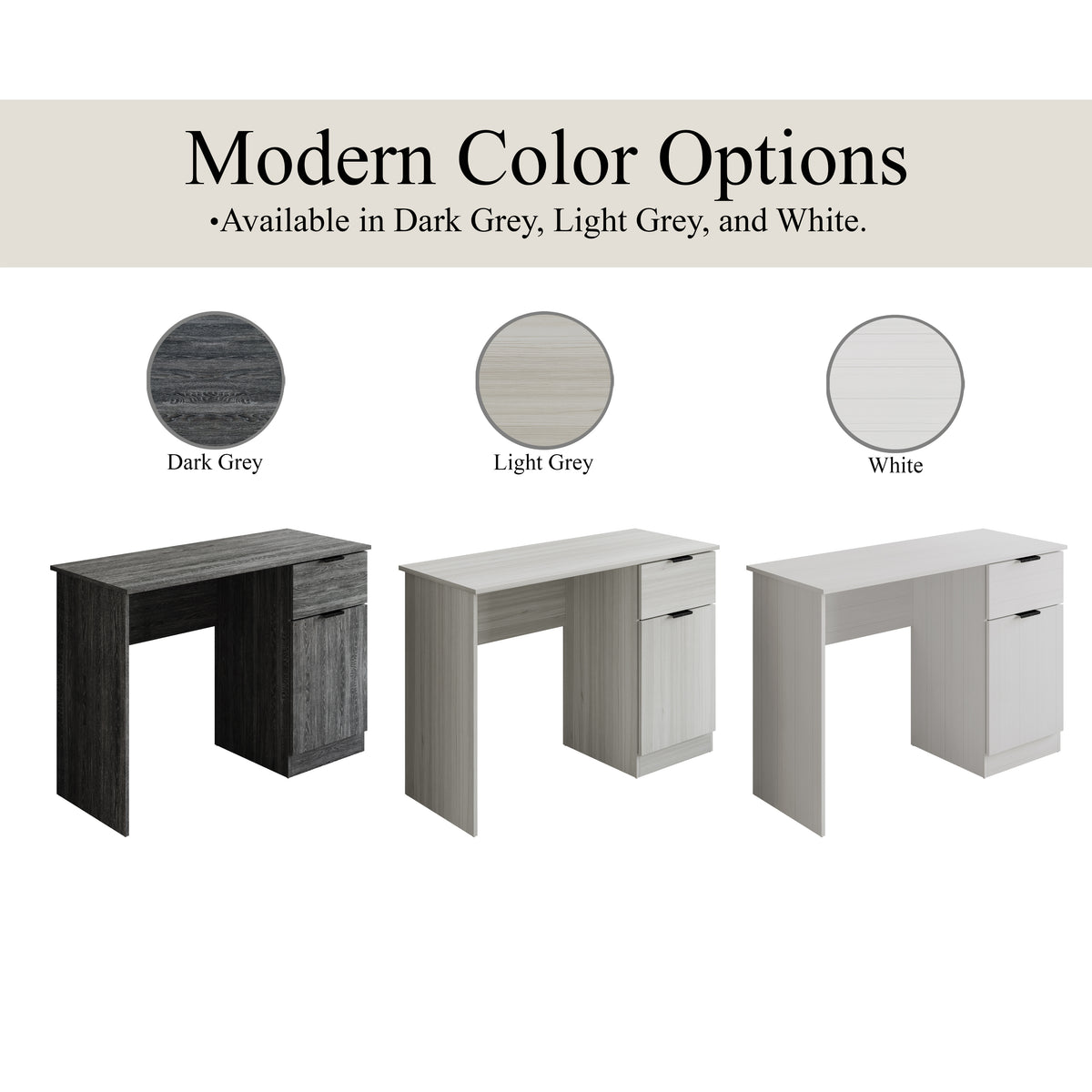 Nora Storage Computer Desk with Drawer & Cabinet