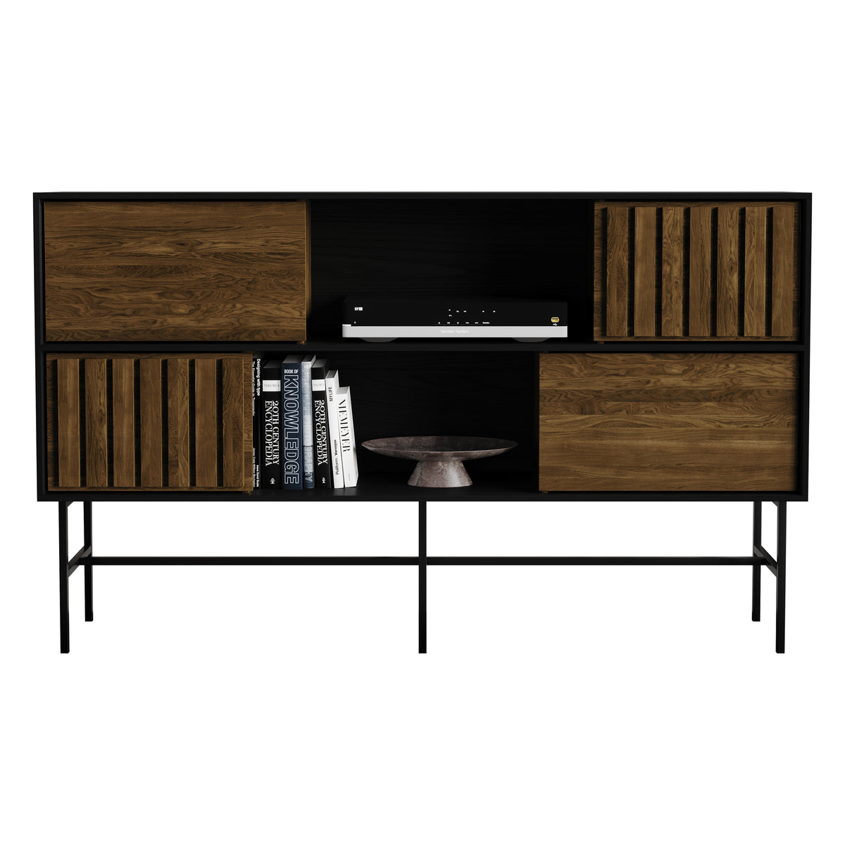 Rowan Vintage TV Stand with Storage Cabinet