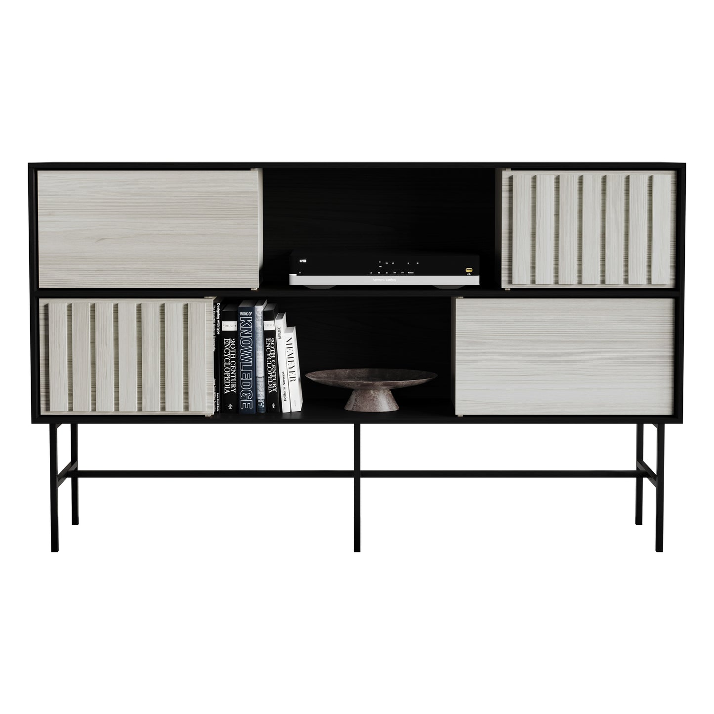 Rowan Vintage TV Stand with Storage Cabinet