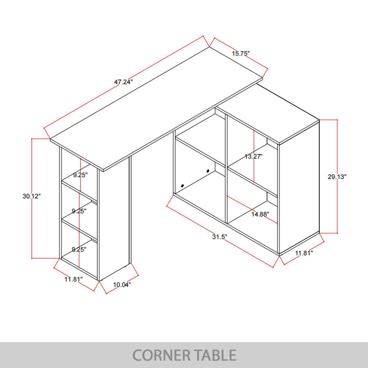 Lyra L-Shaped Corner Storage Desk