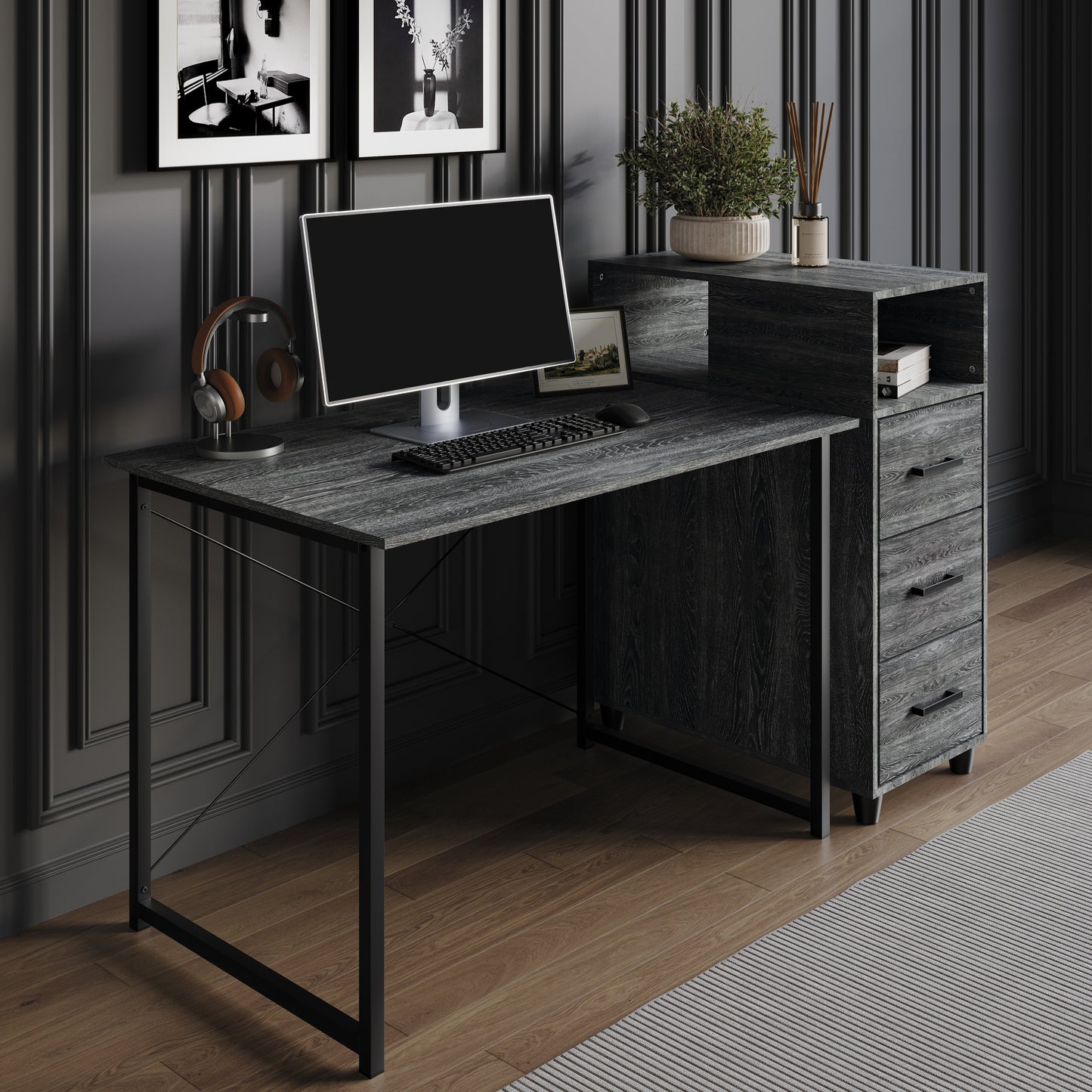 Selene 43-Inch Storage Writing Desk