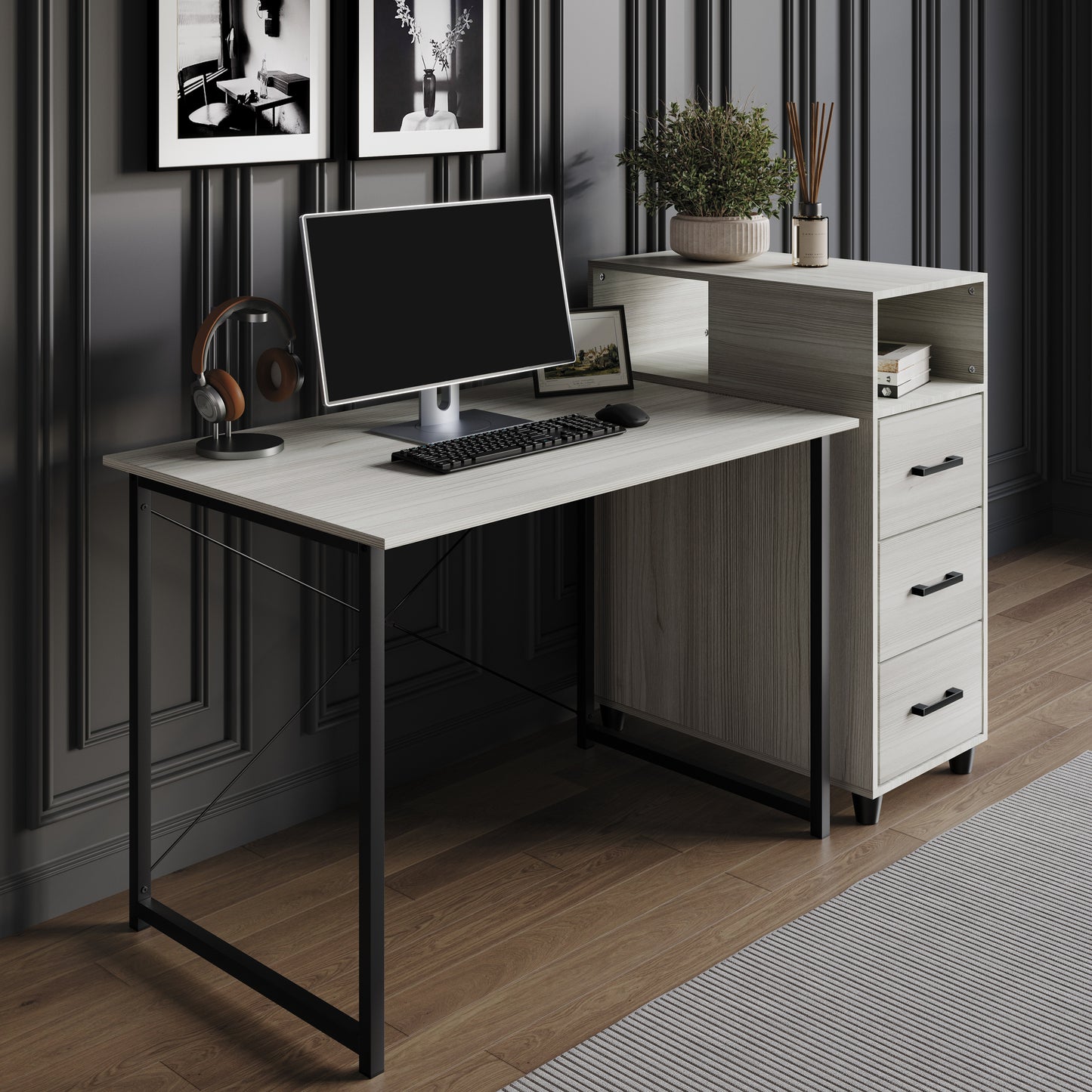 Selene 43-Inch Storage Writing Desk