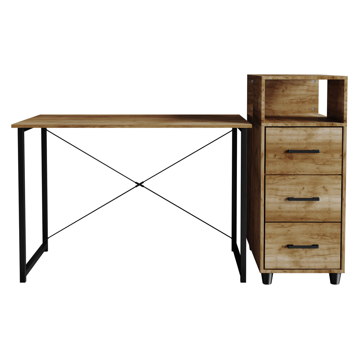 Selene 43-Inch Storage Writing Desk