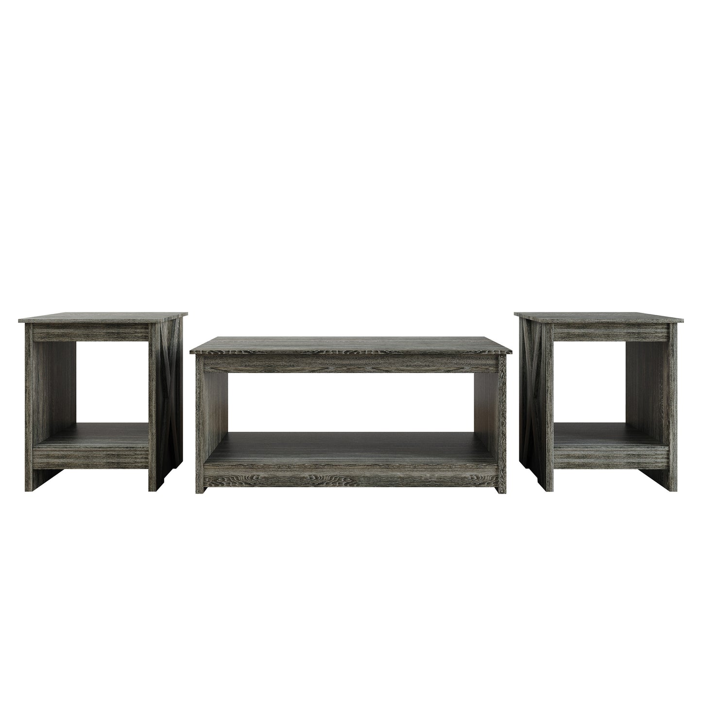 Orion 3-Piece X-Cross Coffee Table Set