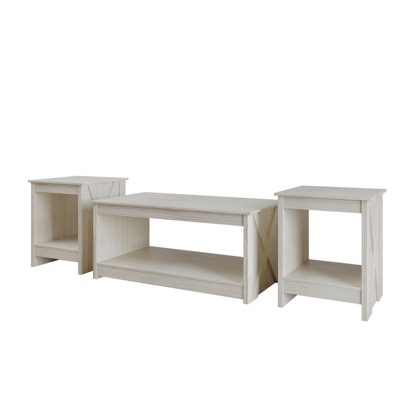 Orion 3-Piece X-Cross Coffee Table Set