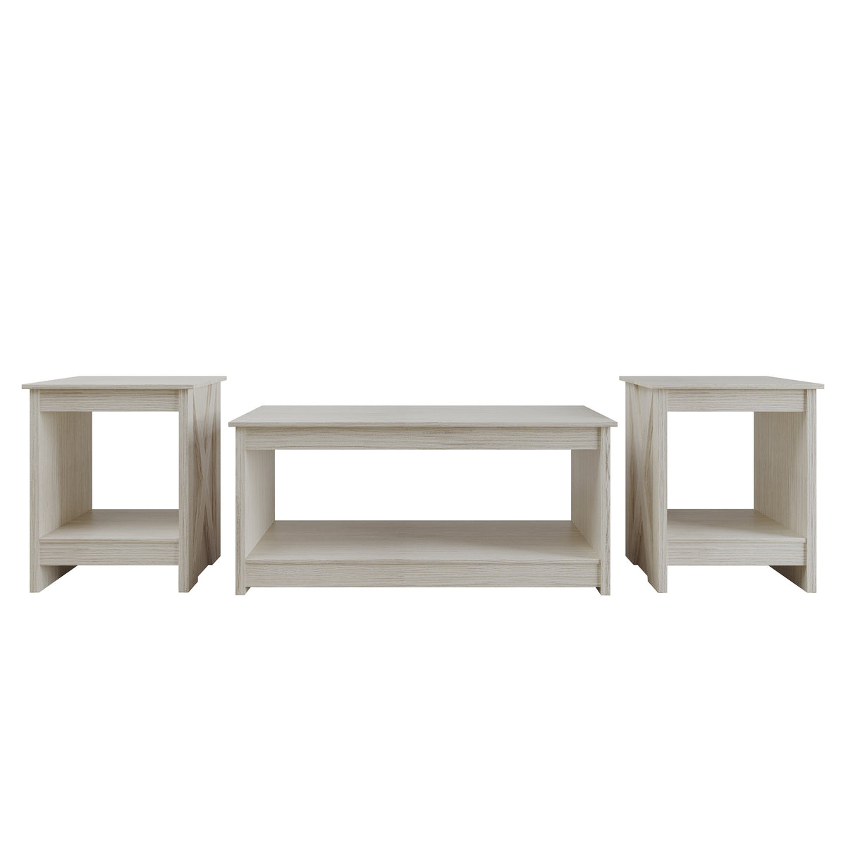 Orion 3-Piece X-Cross Coffee Table Set