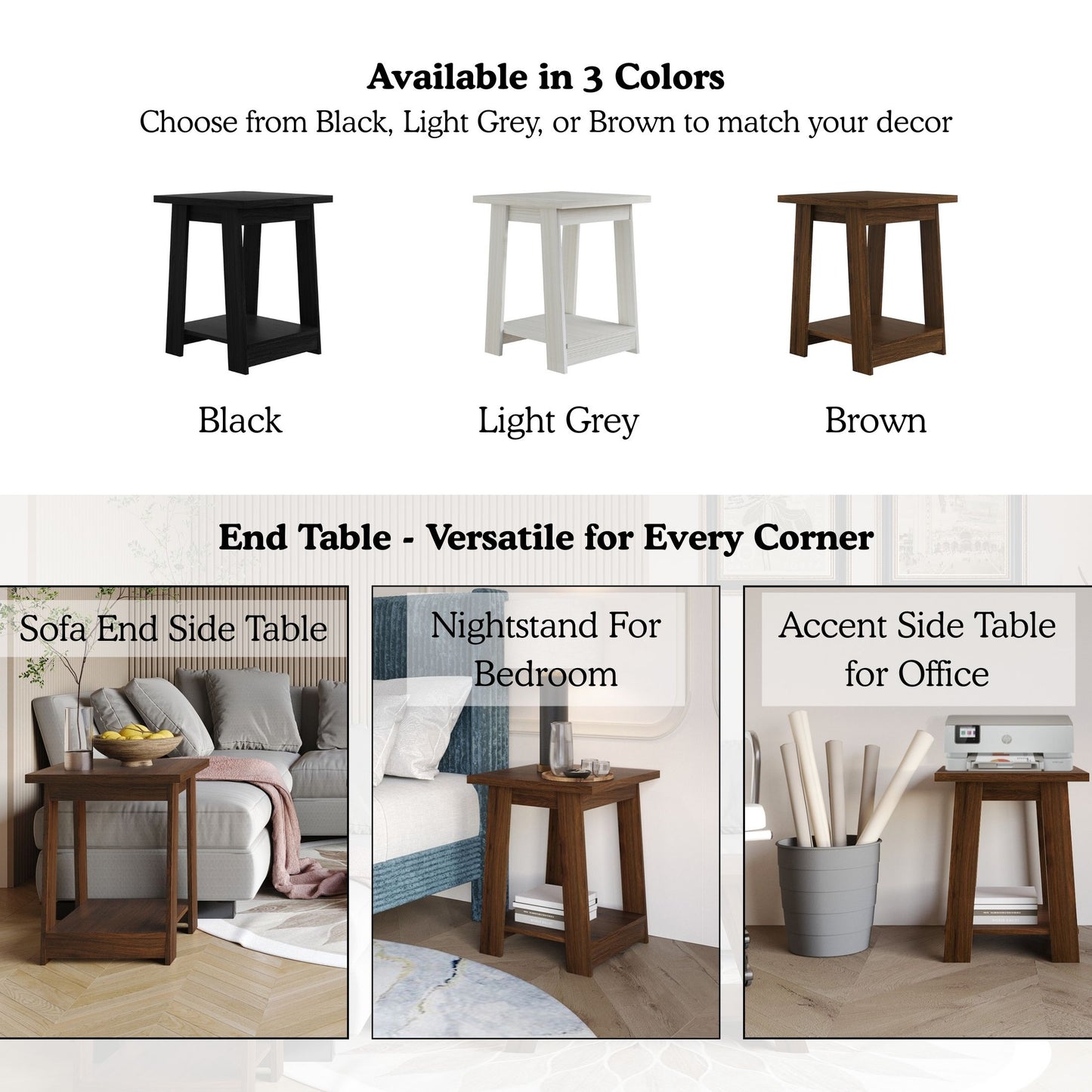 Averly 3-Piece Coffee Table Set with Open Storage Shelves