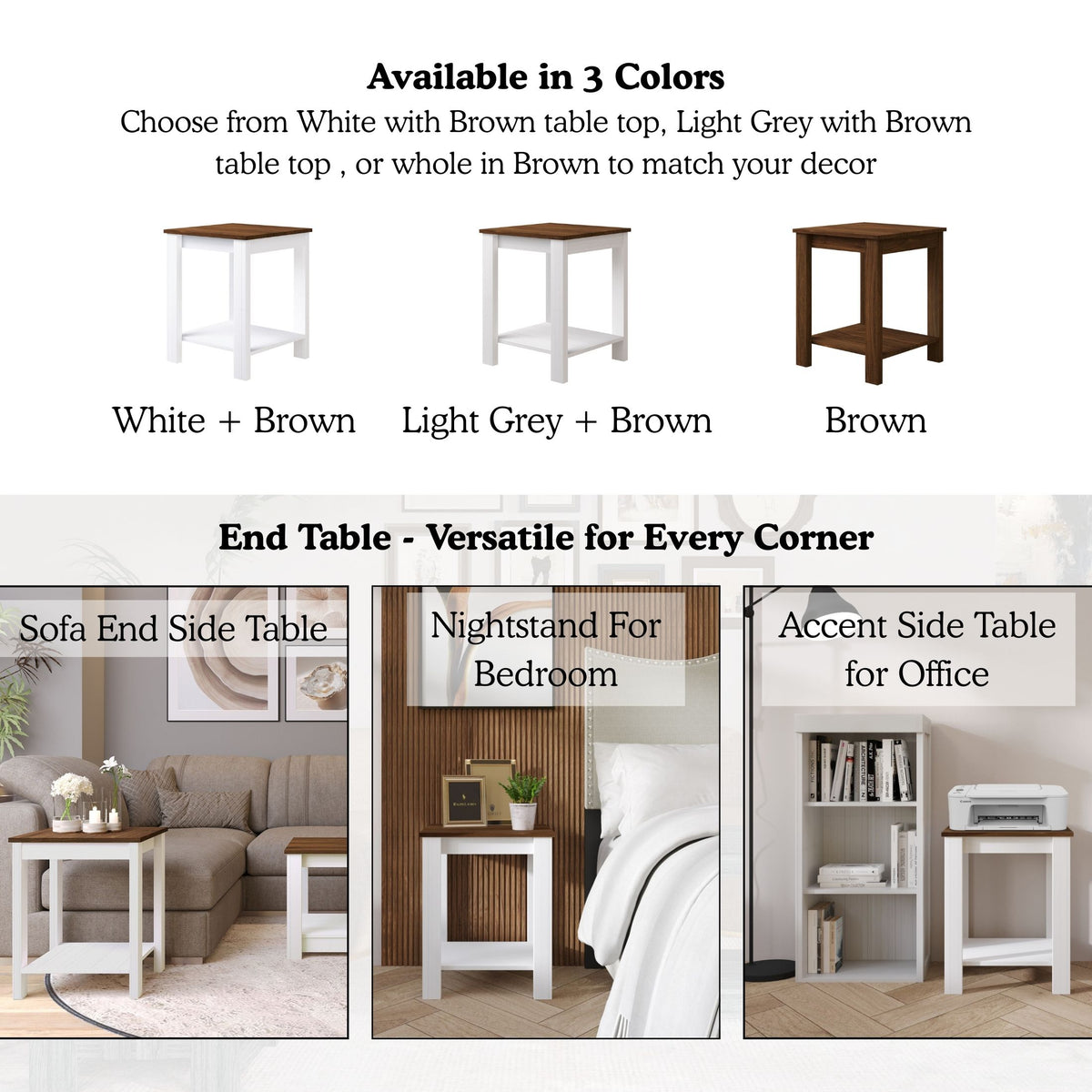 Norvia 3-Piece Modern Coffee Table Set with Open Storage Shelves