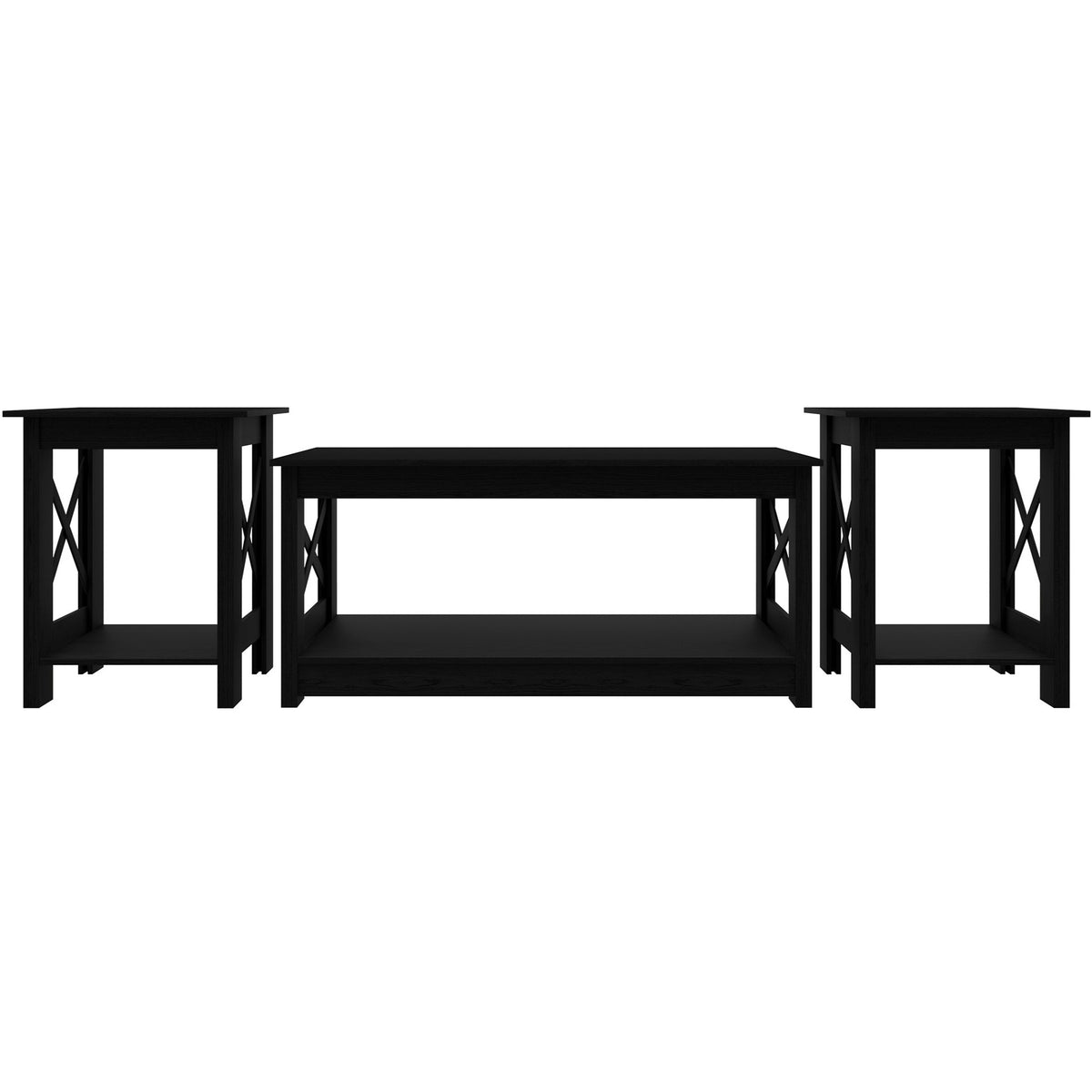 Caldris 3-Piece Modern Farmhouse Coffee Table Set with Storage