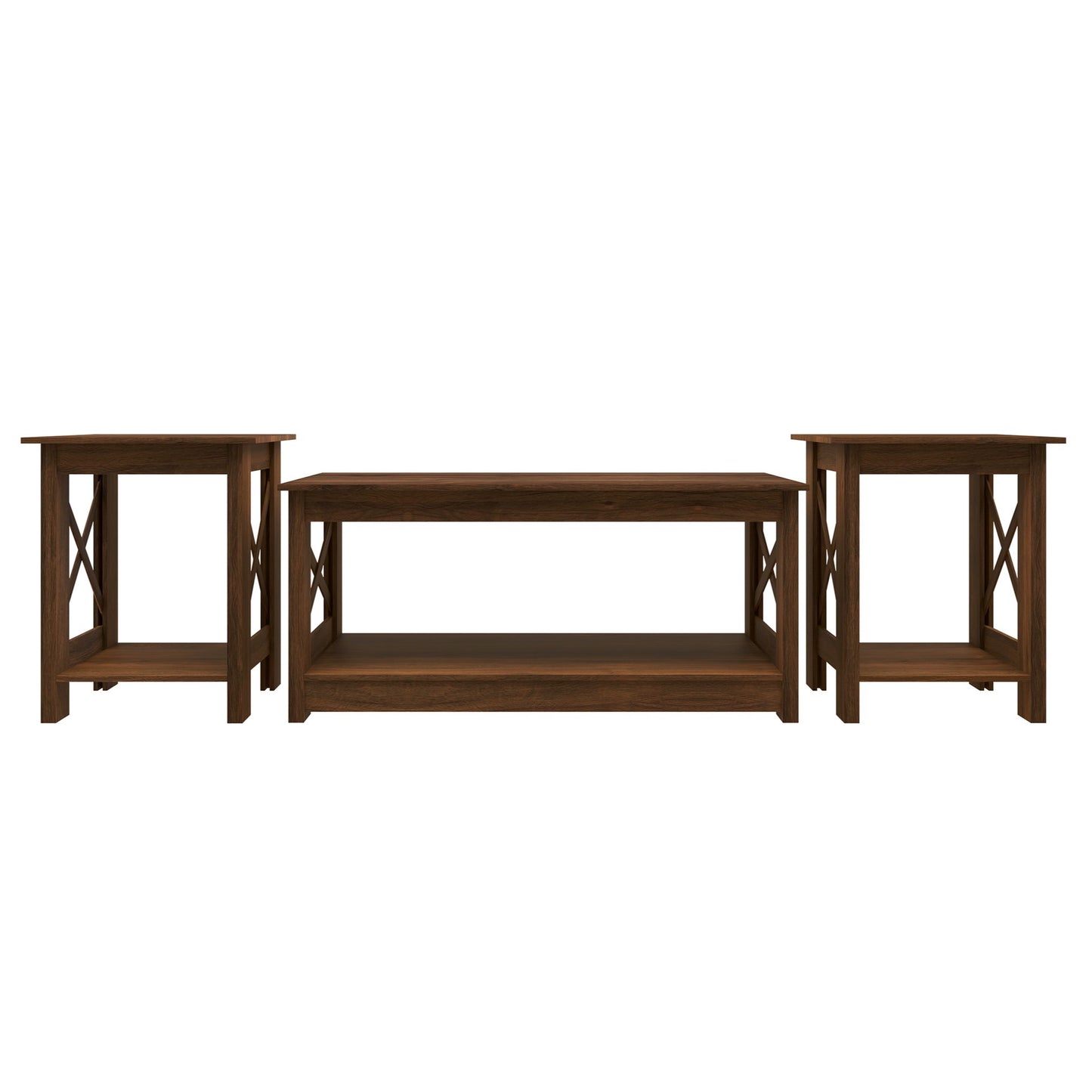 Caldris 3-Piece Modern Farmhouse Coffee Table Set with Storage