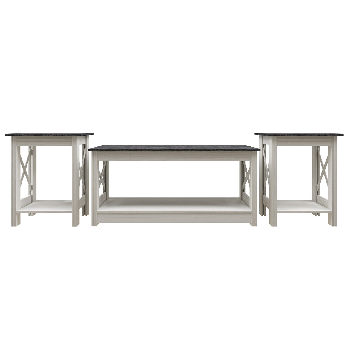 Caldris 3-Piece Modern Farmhouse Coffee Table Set with Storage