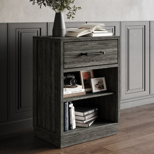 Velora Modern Wooden Storage Cabinet with Drawer and Shelves