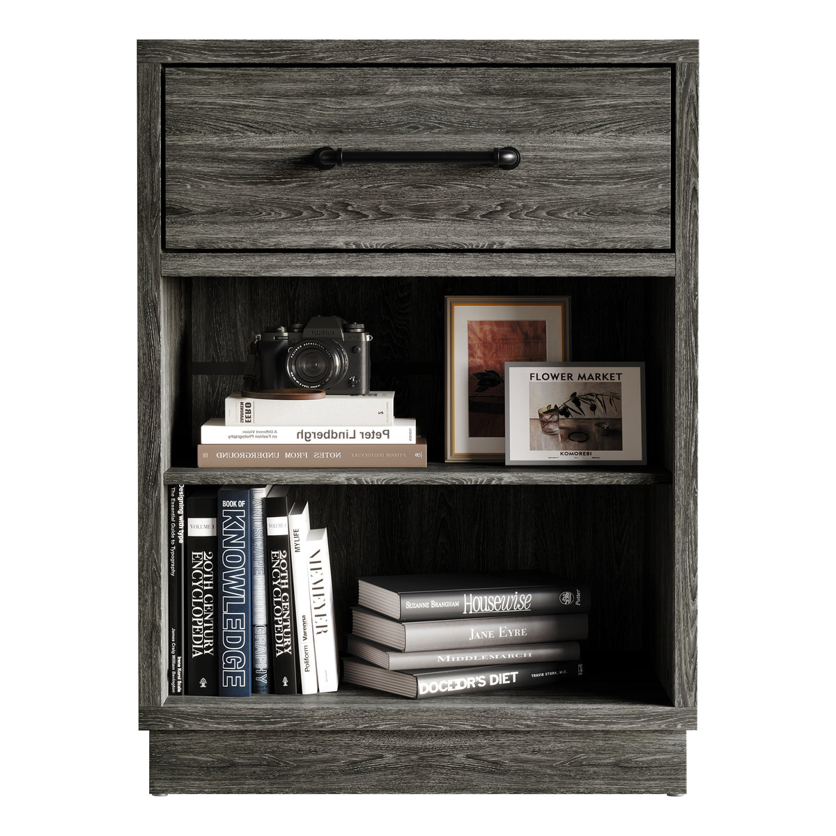 Velora Modern Wooden Storage Cabinet with Drawer and Shelves