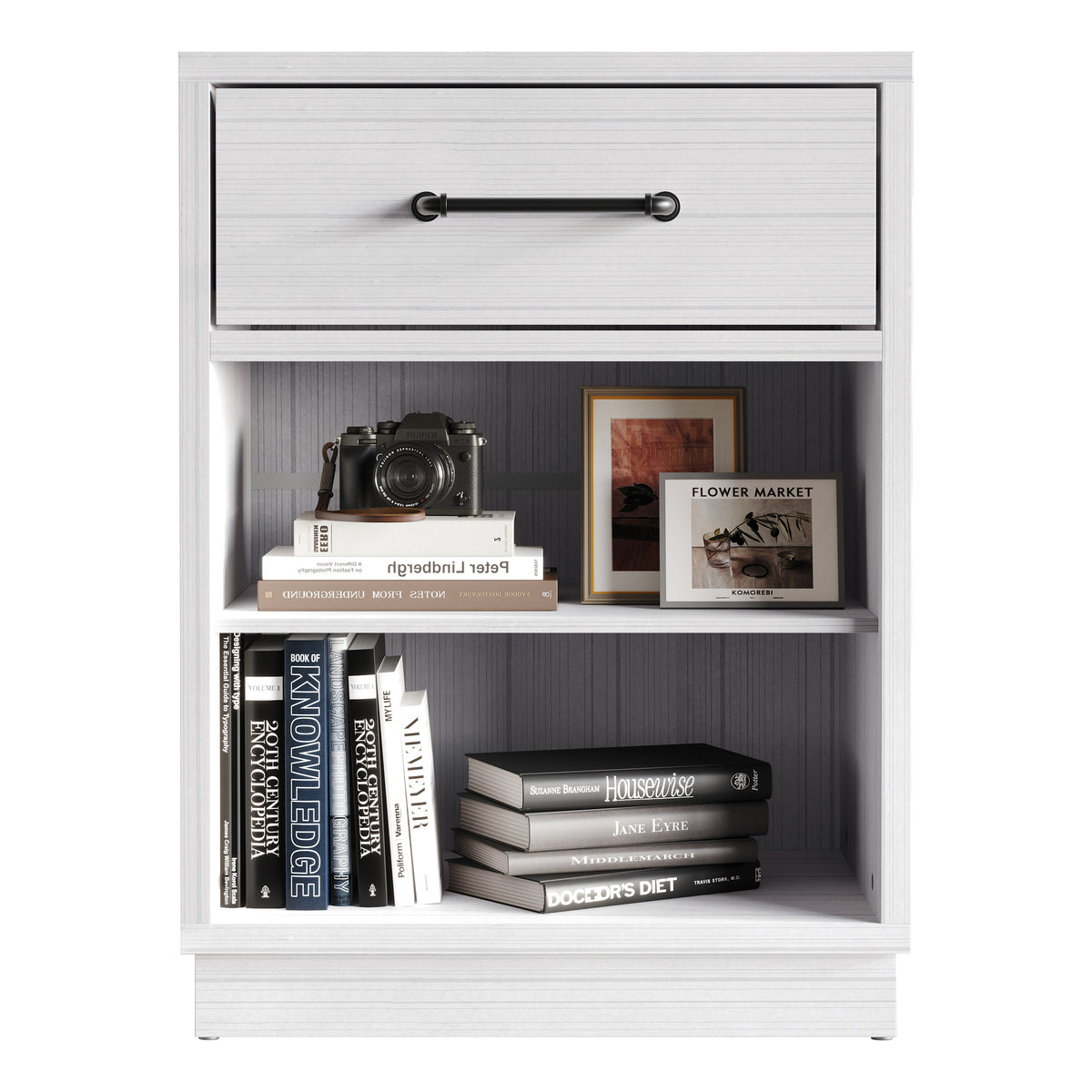 Velora Modern Wooden Storage Cabinet with Drawer and Shelves