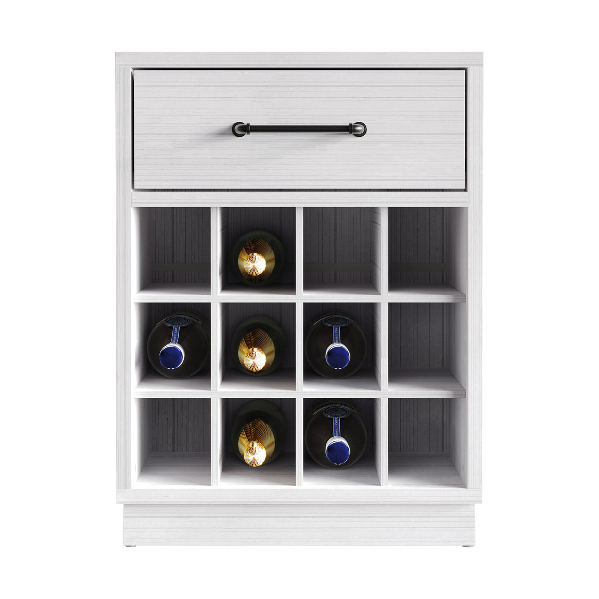 Corvella Modern Wooden Wine Storage Cabinet with 4x3 Bottle Rack