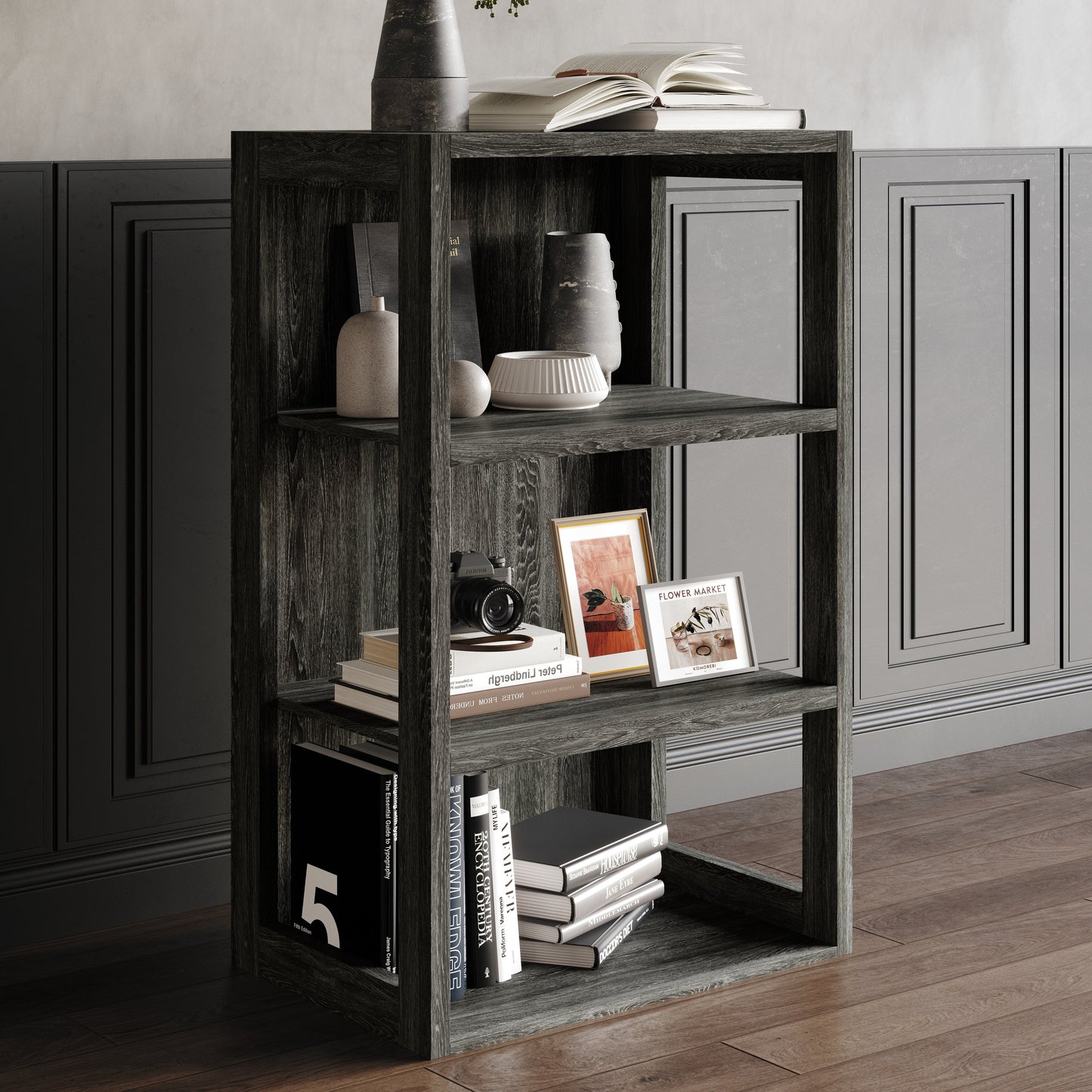 Norevia 3-Tier Modern Storage Rack with Open Shelves