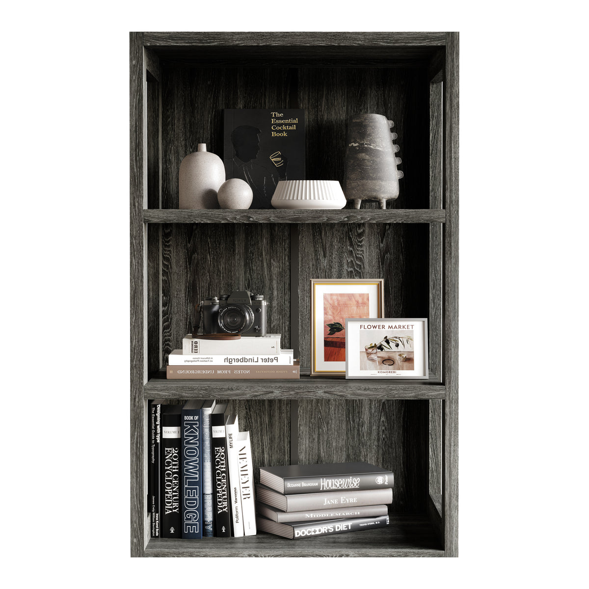 Norevia 3-Tier Modern Storage Rack with Open Shelves
