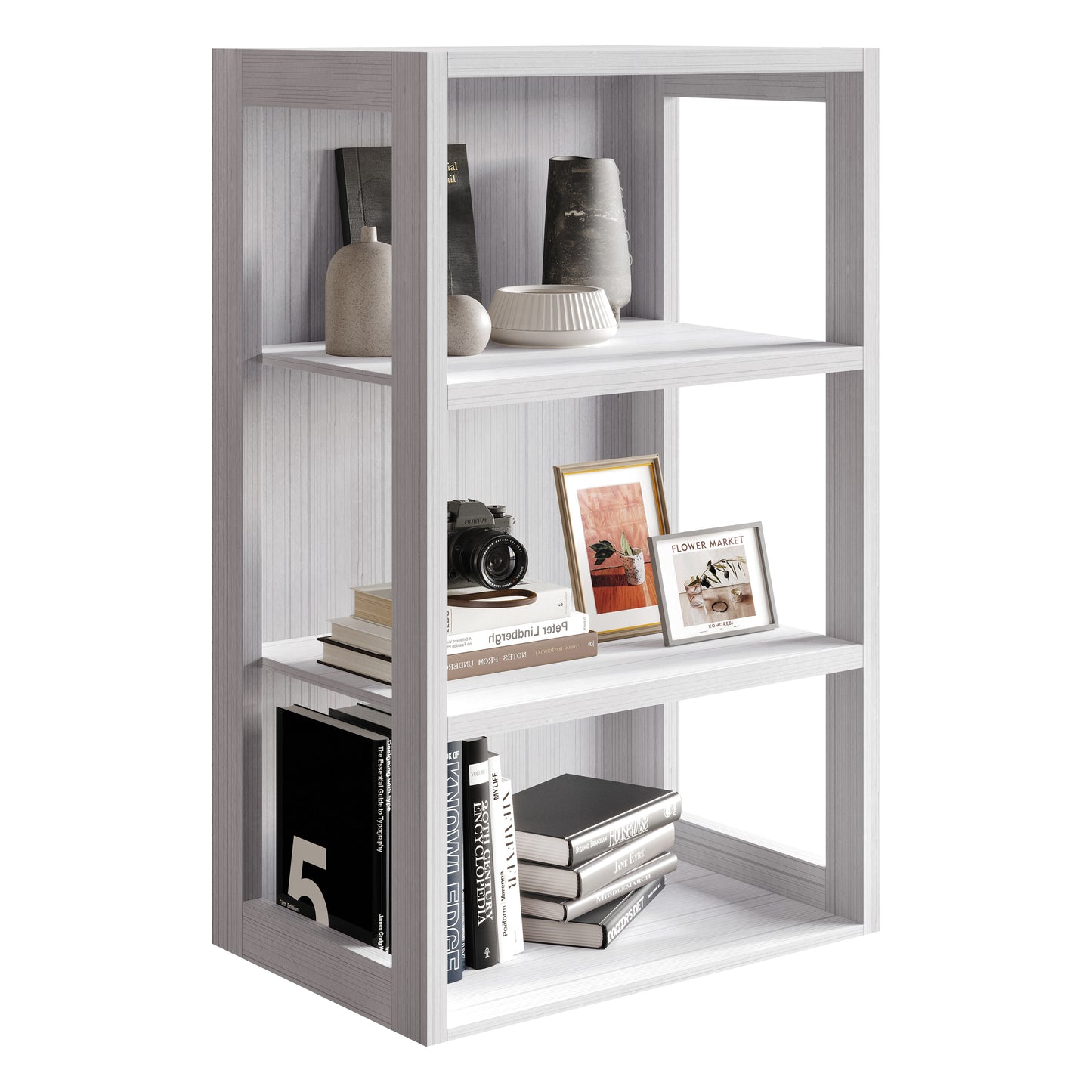 Norevia 3-Tier Modern Storage Rack with Open Shelves