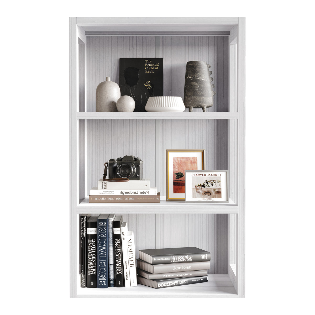 Norevia 3-Tier Modern Storage Rack with Open Shelves