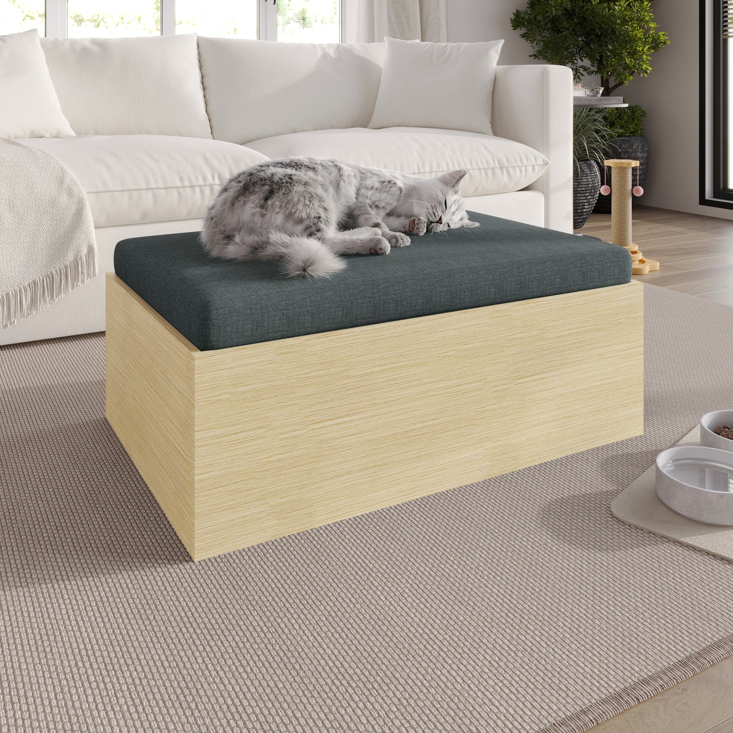 Virello Elevated Pet Bed with Waterproof Fabric and Removable Cushion