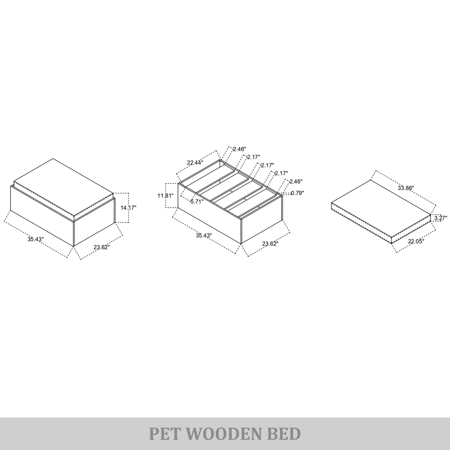 Virello Elevated Pet Bed with Waterproof Fabric and Removable Cushion