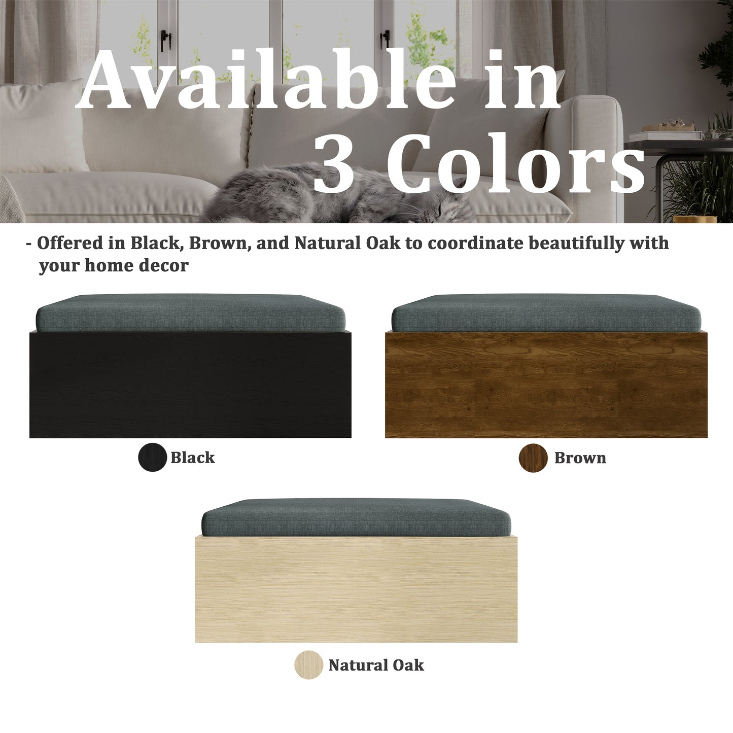 Virello Elevated Pet Bed with Waterproof Fabric and Removable Cushion