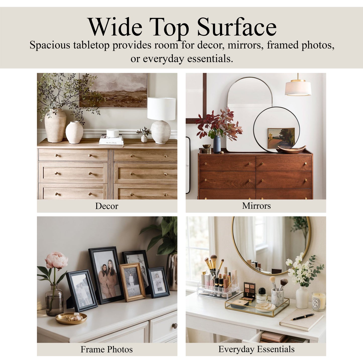 Orlena 6-Drawer Modern Dresser with Flush-to-Floor Design