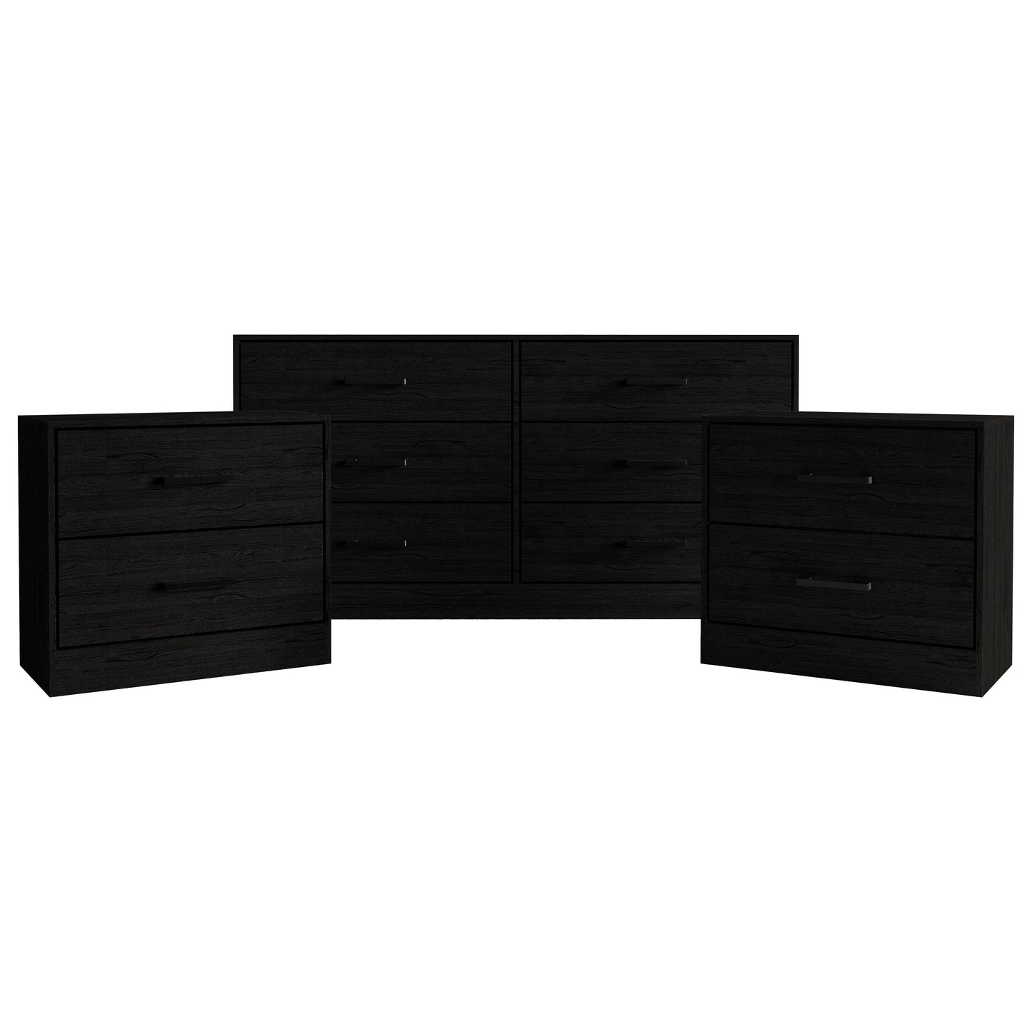 Valenor 3-Piece Modern Bedroom Furniture Set with 6-Drawer Dresser