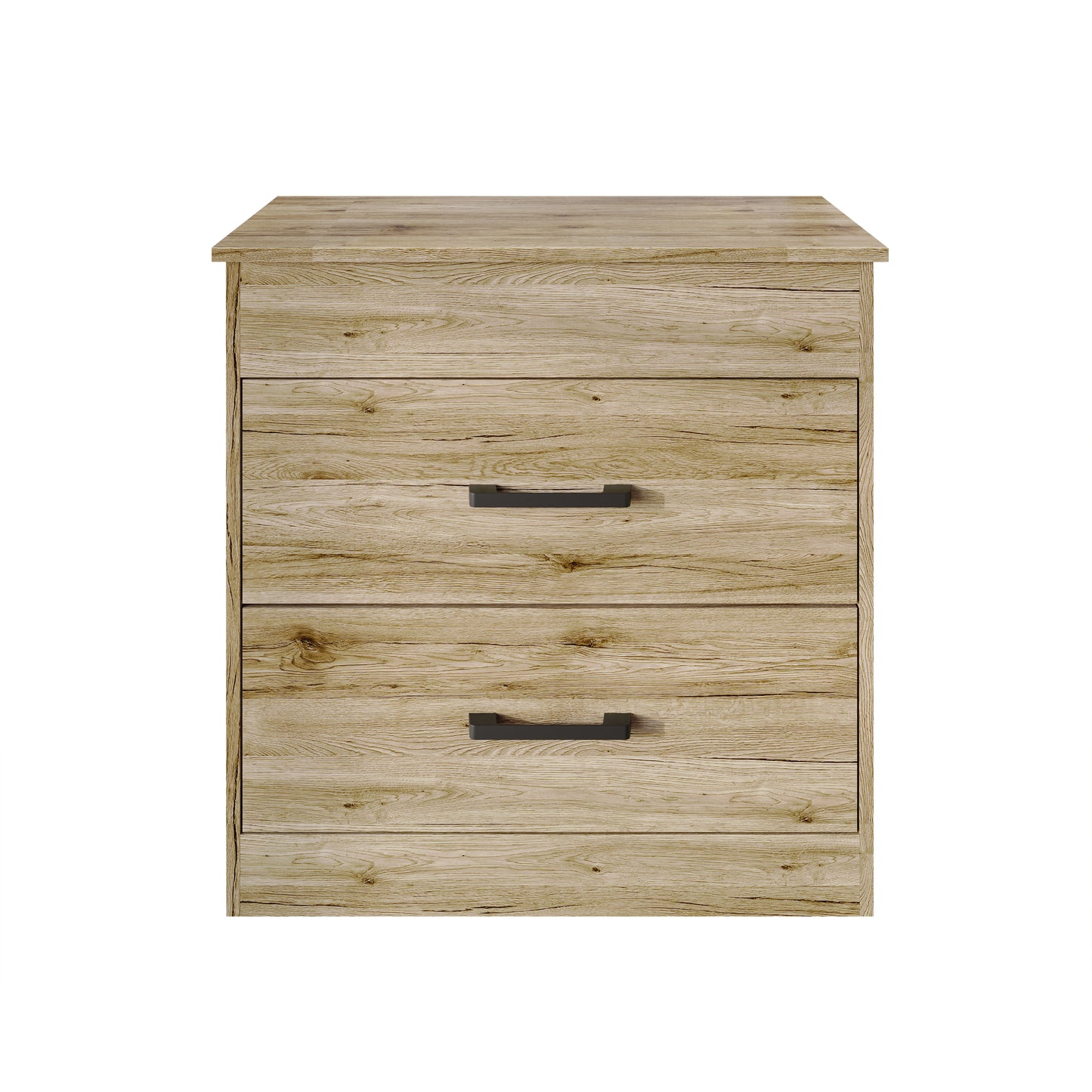 Zarevia Modern Nightstand with RFID Lock, Lift-Top Storage and 2 Drawers