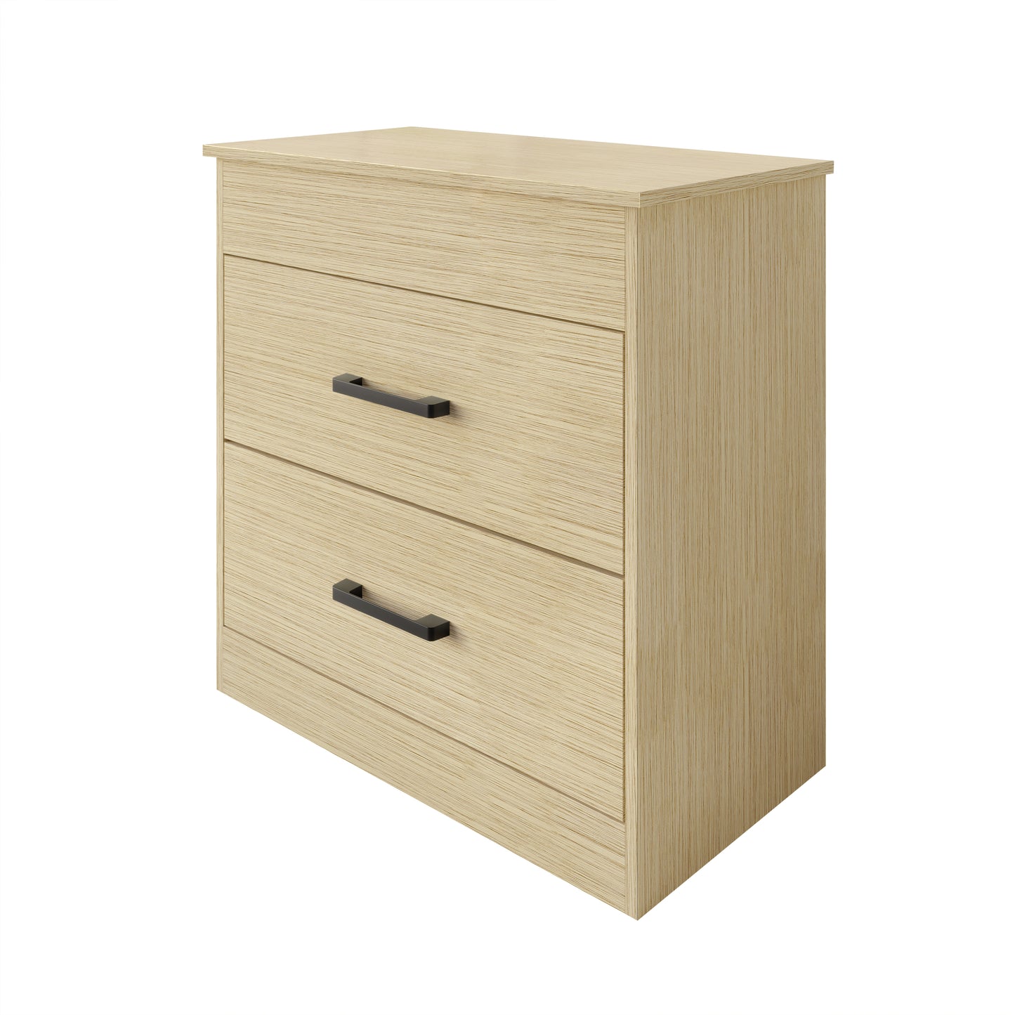 Zarevia Modern Nightstand with RFID Lock, Lift-Top Storage and 2 Drawers