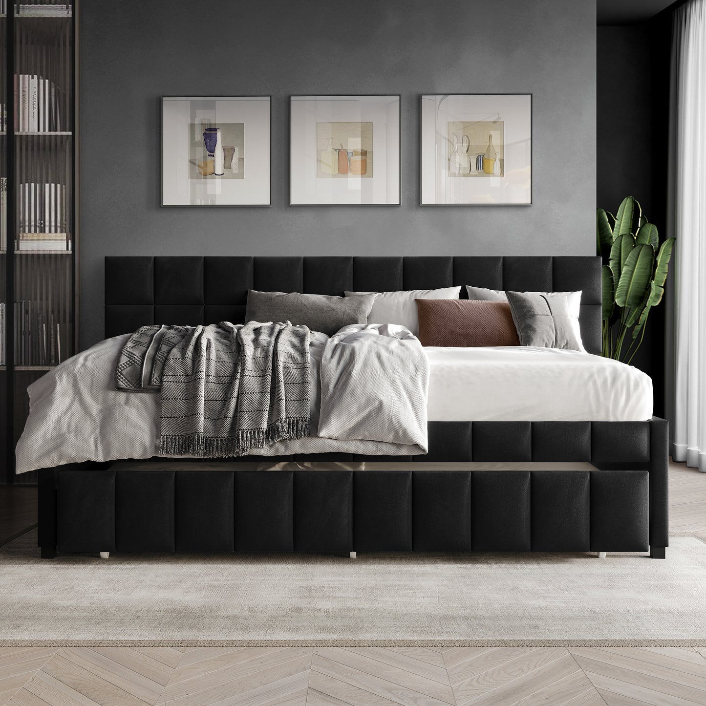 Elegancely Twin Daybed with Trundle