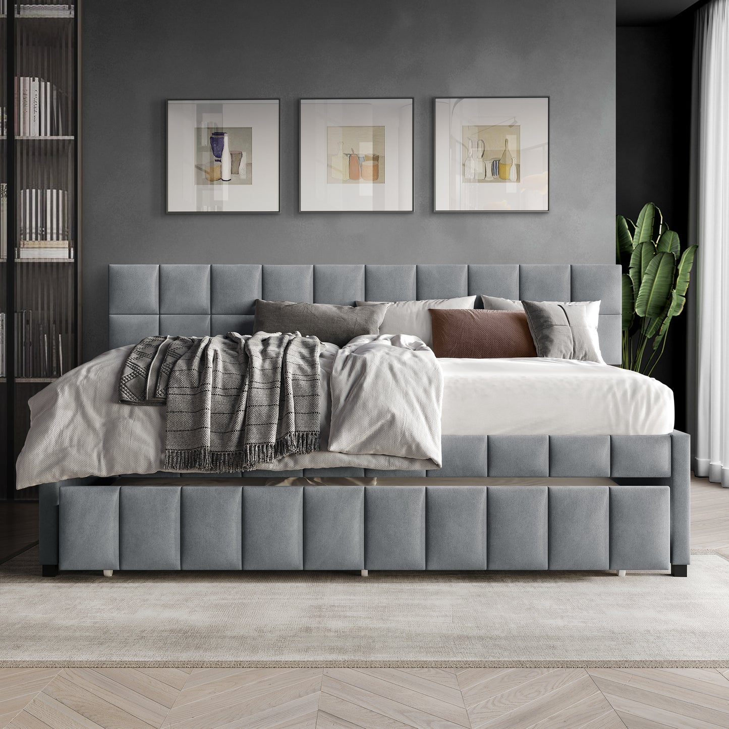 Elegancely Twin Daybed with Trundle