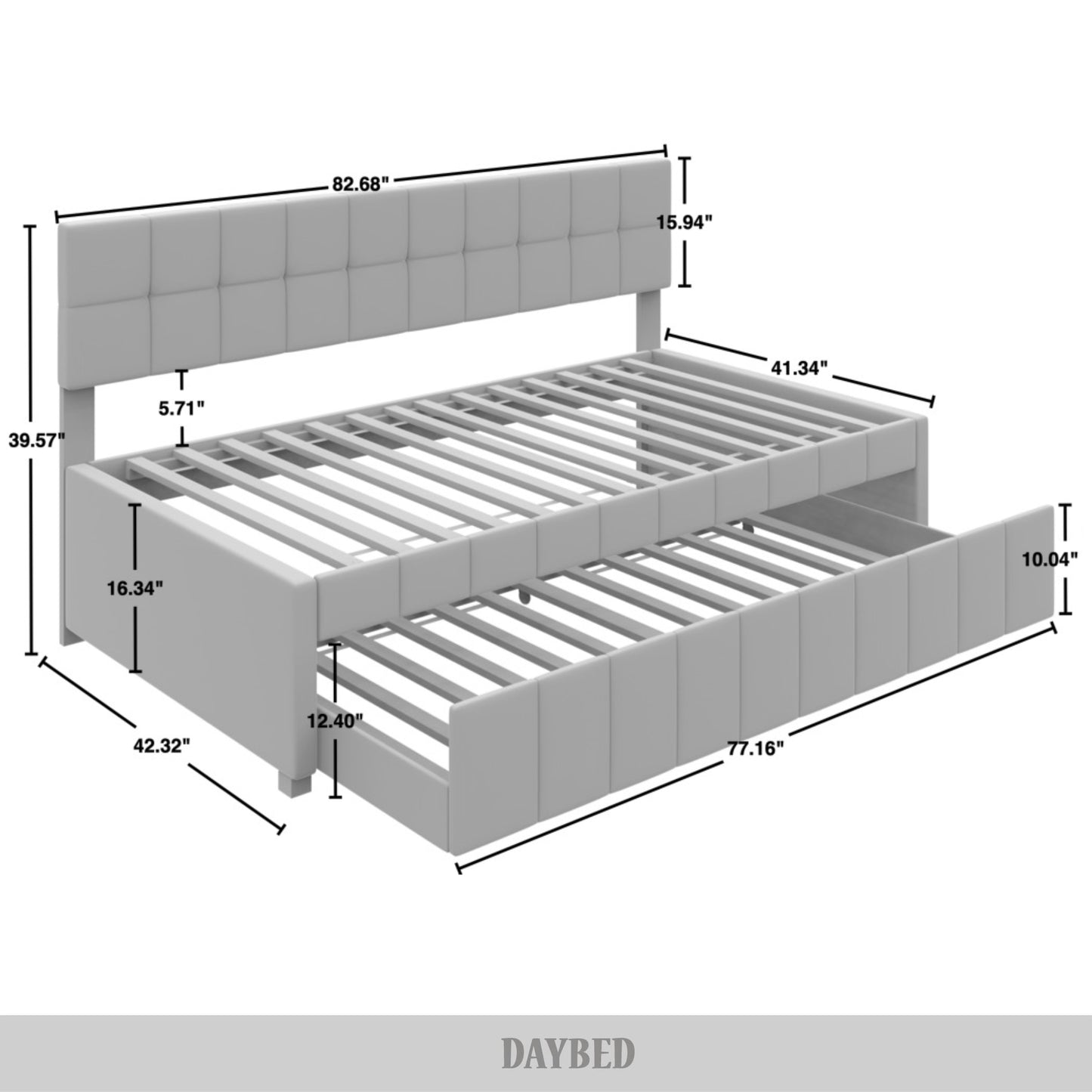 Elegancely Twin Daybed with Trundle