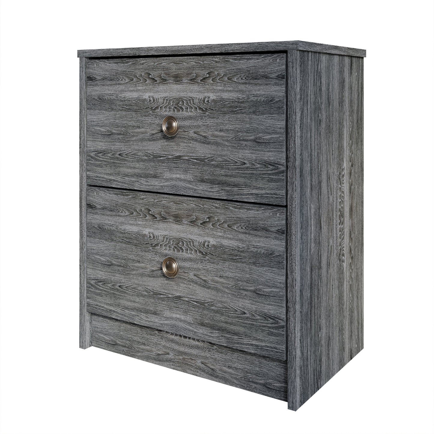Erlend Clean-Lines Minimalist 2-Drawer Nightstand