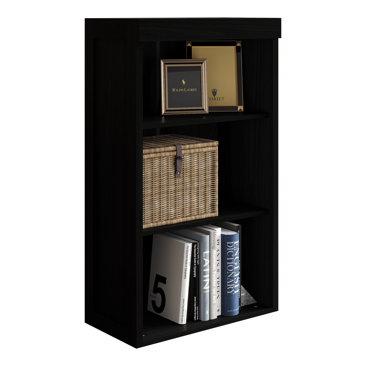 Luna 3-Tier Enclosed Bookshelf