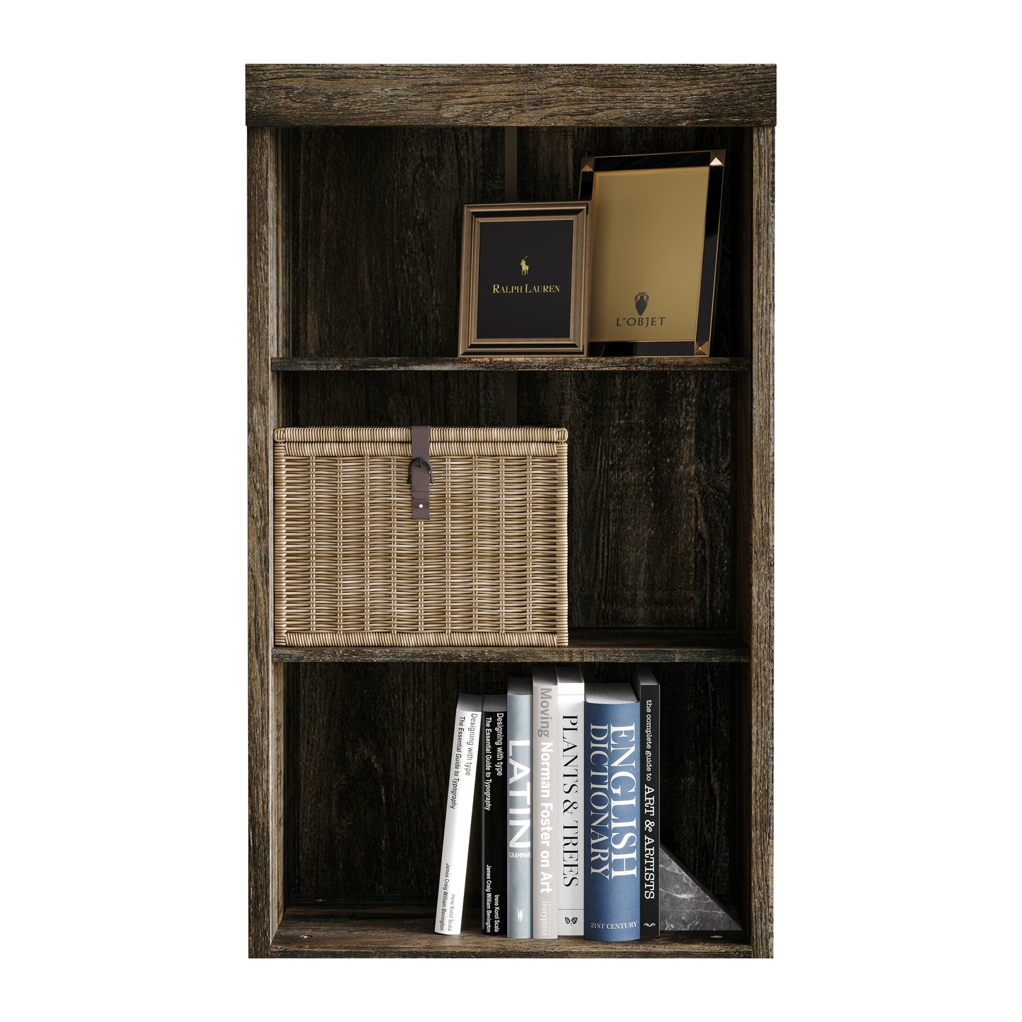 Luna 3-Tier Enclosed Bookshelf