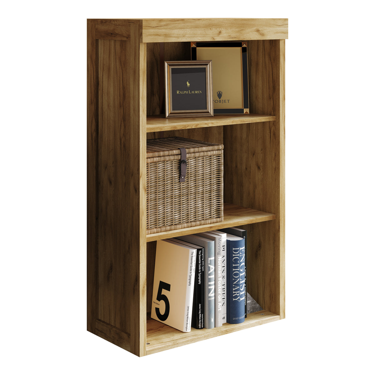 Luna 3-Tier Enclosed Bookshelf