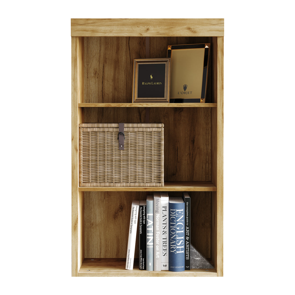 Luna 3-Tier Enclosed Bookshelf