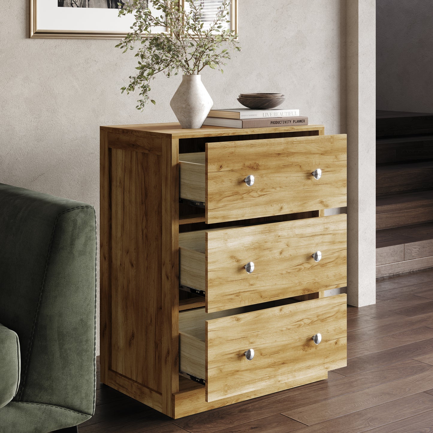 Aria 3-Drawer Storage Cabinet