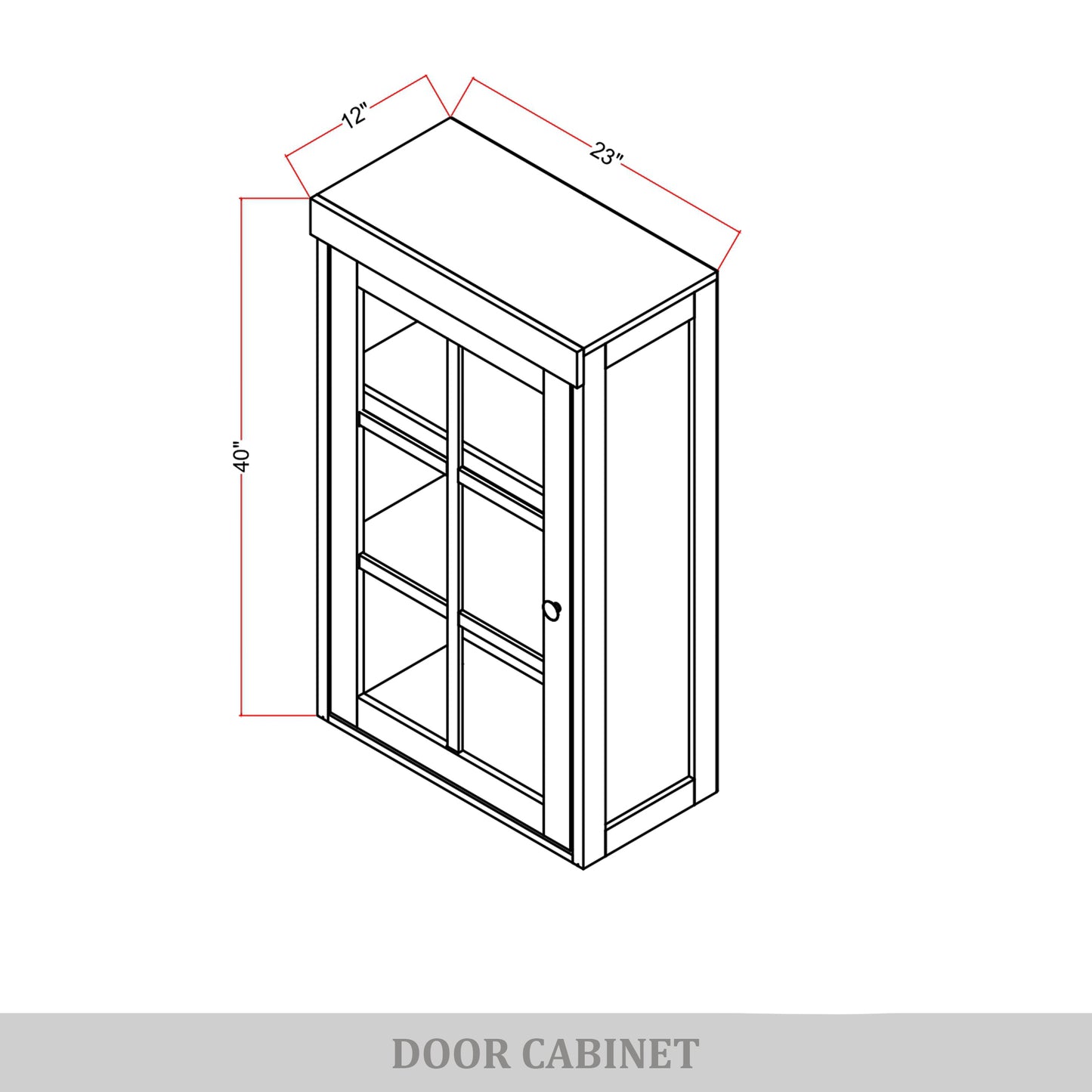 Elena Glass Door Storage Cabinet