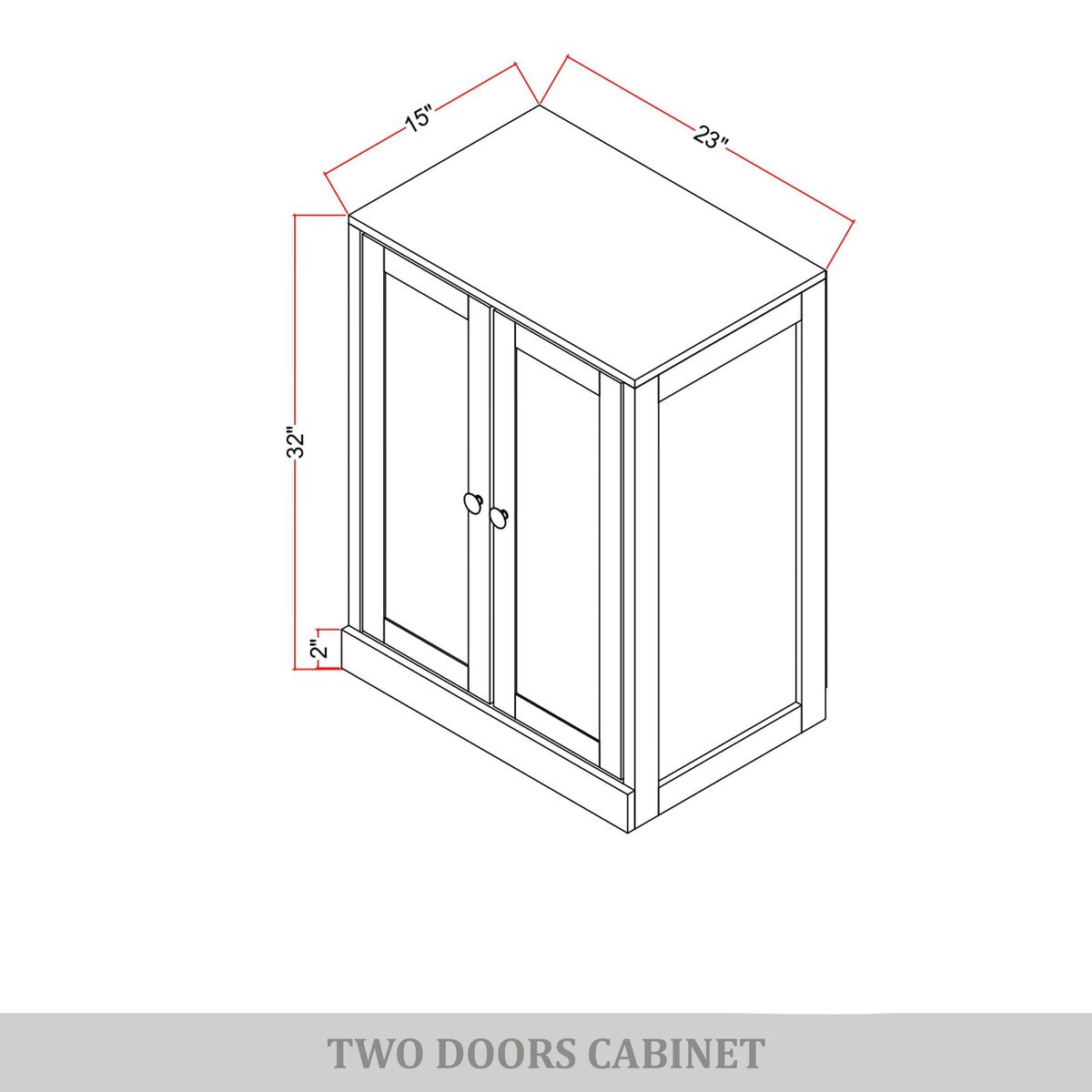Maya 2-Door Storage Cabinet